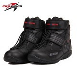 Motorcycle Boots Racing Ankle Breathable Motocross Off-Road Shoes Black-White-Red